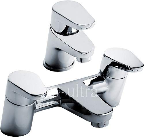 Ultra Tilt Basin Mixer & Bath Filler Tap Set (Chrome).