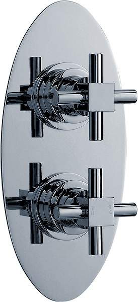 Ultra Titan 3/4" Twin Concealed Thermostatic Shower Valve With Diverter.
