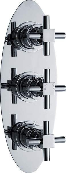 Ultra Titan Triple Concealed Thermostatic Shower Valve (Chrome).