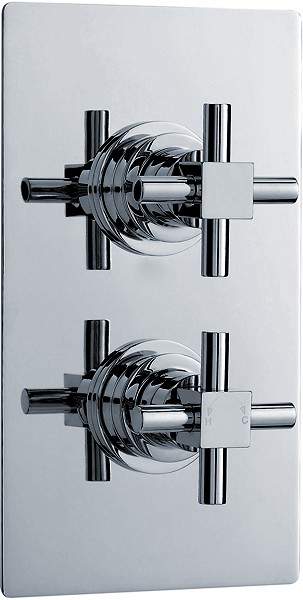 Ultra Titan 3/4" Twin Concealed Thermostatic Shower Valve With Diverter.