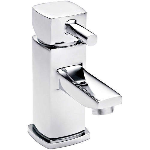 Nuie Munro Mini Basin Mixer Tap With Push Button Waste (Chrome).