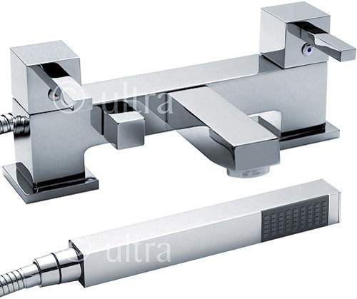 Ultra Volt Bath Shower Mixer Tap With Shower Kit (Chrome).