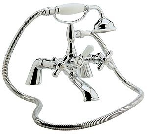 Ultra Nostalgic Bath Shower Mixer with Large Handset (Chrome)