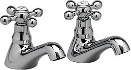 Viscount Basin Taps (Pair, Chrome)