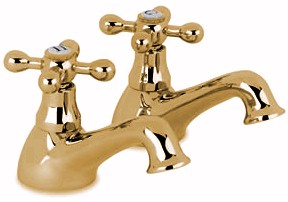 Viscount Luxury Bath taps (Pair, Antique Gold, Special Order)