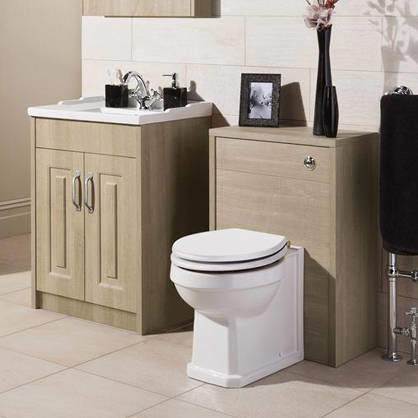 Old London York 600mm Vanity Unit & 500mm WC Unit Pack (Oak).