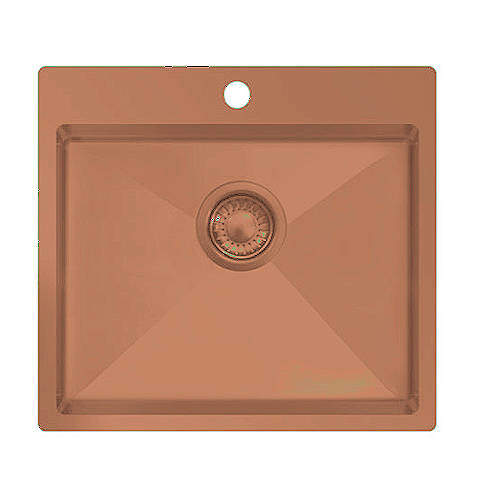 UKINOX ColorX Inset Kitchen Sink (550/505mm, Rose Gold).