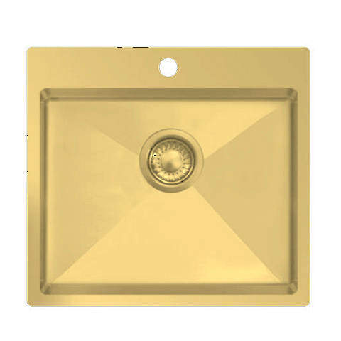 UKINOX ColorX Inset Slim Top Kitchen Sink (550/505mm, Gold).