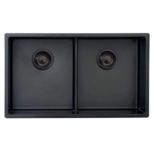 UKINOX ColorX Inset Slim Top Kitchen Sink (740/440mm, Black).