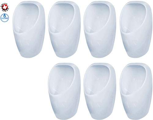 Waterless Urinal 7 x Ceramic Compact Urinal With Trap & ActiveCube.