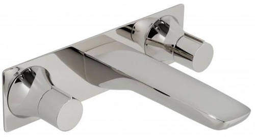 Vado Altitude 3 Hole Wall Mounted Basin Tap (Bright Nickel).