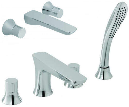 Vado Altitude 4 Hole BSM & Wall Mounted Basin Tap Pack (Chrome).