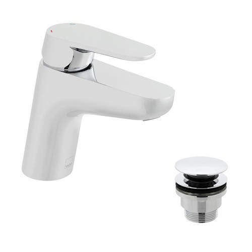 Vado Ascent Mono Basin Mixer Tap With Universal Waste (Chrome).