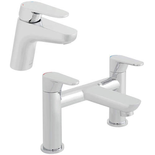 Vado Ascent Basin & Bath Filler Tap Pack (Chrome).