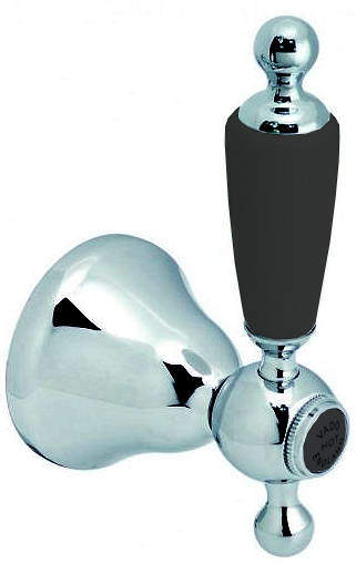 Vado Kensington Concealed Stop Valve (Chrome & Black, 3/4").