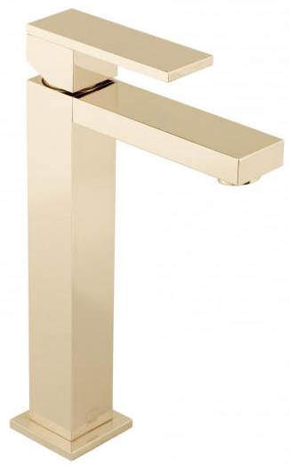 Vado Notion Extended Basin Mixer Tap (Polished Gold).