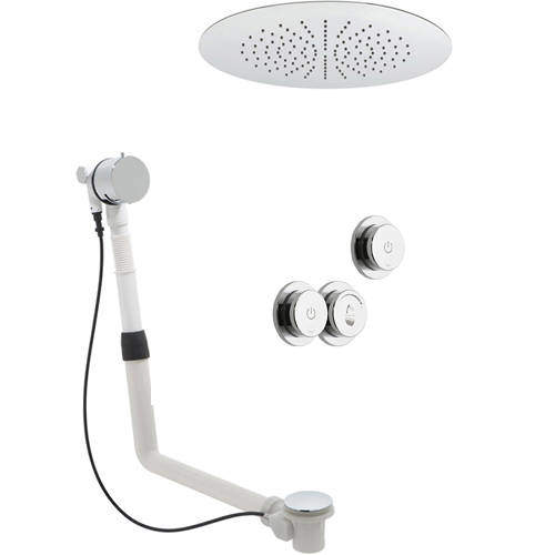 Vado Sensori SmartDial Thermostatic, Round Head, Bath Filler & Remote.