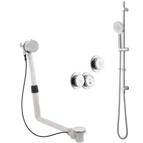 Vado Sensori SmartDial Thermostatic Shower, Slide Rail, Bath Filler & Remote.