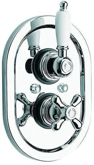 Vado Westbury Thermostatic Shower Valve (Chrome & White, 3/4").