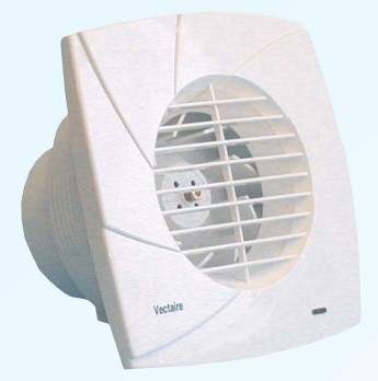 Vectaire Centrifugal High Pressure Extractor Fan With Timer. 100mm (White).