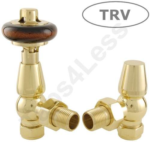 Crown Radiator Valves Thermostatic Angled Radiator Valves (Brass).