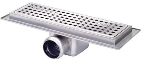 Waterworld Rectangular Wetroom Shower Channel, Side Outlet. 400x100mm.