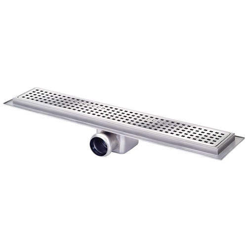 Waterworld Rectangular Wetroom Shower Channel, Side Outlet. 600x100mm.