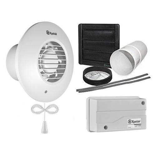 Xpelair Simply Silent 12v Extractor Fan With Pullcord & Kit (100mm).