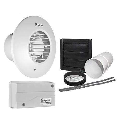 Xpelair Simply Silent 12v Extractor Fan With PIR & Kit (100mm).
