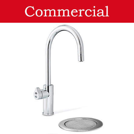 Zip Arc Design Filtered Boiling Water Tap & Font (61 - 100 People, Bright Chrome).