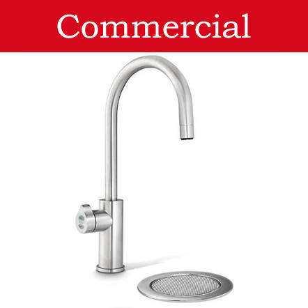 Zip Arc Design Filtered Boiling Water Tap & Font (61 - 100 People, Brushed Nickel).