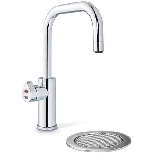 Zip Cube Design Filtered Boiling & Chilled Water Tap & Font (Bright Chrome).