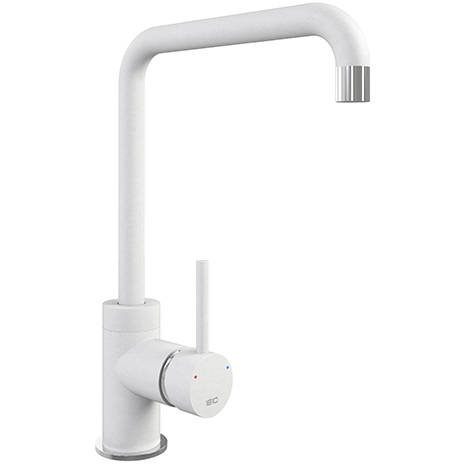Larger image of 1810 Purquartz Cascata Kitchen Tap (Polar White & Chrome).