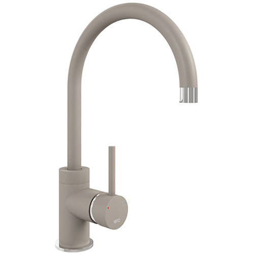 Larger image of 1810 Purquartz Courbe Kitchen Tap (Concrete & Chrome).