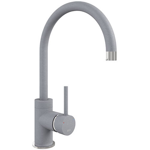 Larger image of 1810 Purquartz Courbe Kitchen Tap (Metallic Grey & Chrome).