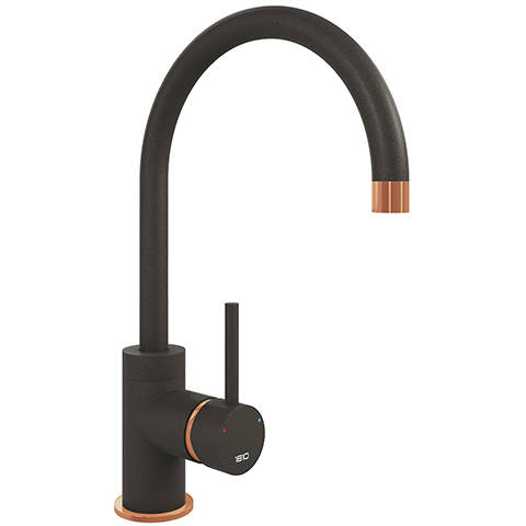 Larger image of 1810 Purquartz Courbe Kitchen Tap (Mocha & Copper).