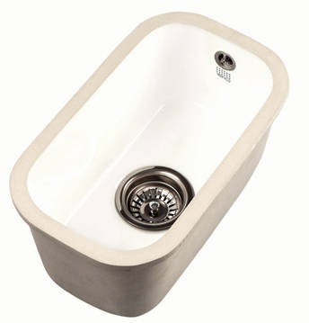 Larger image of 1810 Undermounted Ceramic Kitchen Sink With Waste (260x440mm).