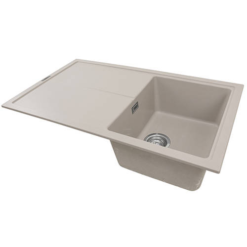 Example image of 1810 Kitchen Sink & Tap Pack, 1.0 Bowl (860x500, Champagne).