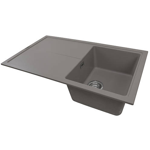 Example image of 1810 Kitchen Sink & Tap Pack, 1.0 Bowl (860x500, Concrete).