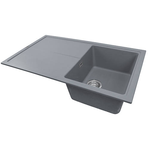 Example image of 1810 Kitchen Sink & Tap Pack, 1.0 Bowl (860x500, Metallic Grey).