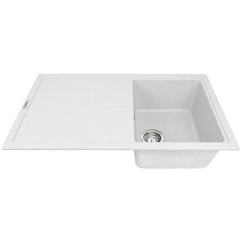 Example image of 1810 Kitchen Sink & Tap Pack, 1.0 Bowl (860x500, Polar White & Black).