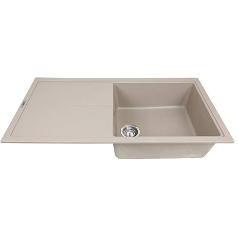 Example image of 1810 Kitchen Sink & Tap Pack, 1.0 Bowl (1000x500, Champagne).