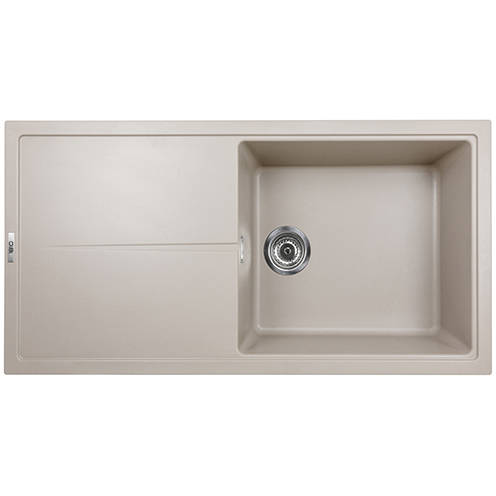 Example image of 1810 Kitchen Sink & Tap Pack, 1.0 Bowl (1000x500, Champagne).
