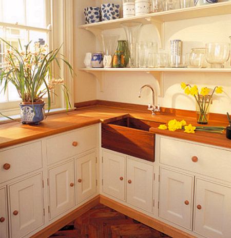 Example image of Astracast Sink Belfast 1.0 bowl Teak sit-in kitchen sink.