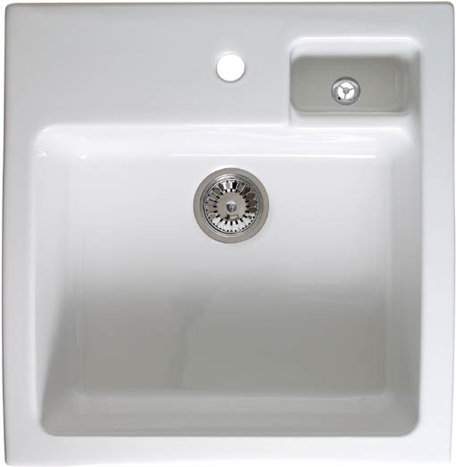 Larger image of Astracast Sink Canterbury 1.5 bowl sit-in ceramic kitchen sink
