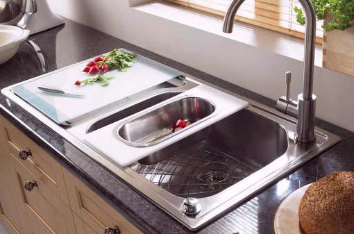 Example image of Astracast Sink Echo 1.0 bowl stainless steel kitchen sink with left hand drainer.