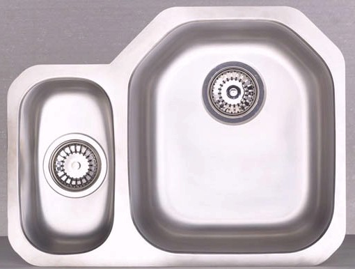 Larger image of Astracast Sink Echo D1 1.5 bowl left handed stainless steel kitchen sink.