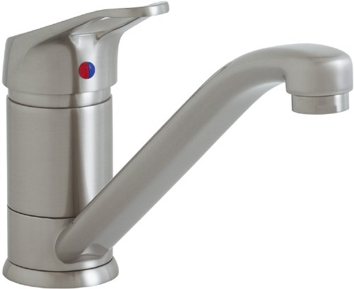 Larger image of Astracast Single Lever Finesse monoblock 709 kitchen tap in brushed steel.