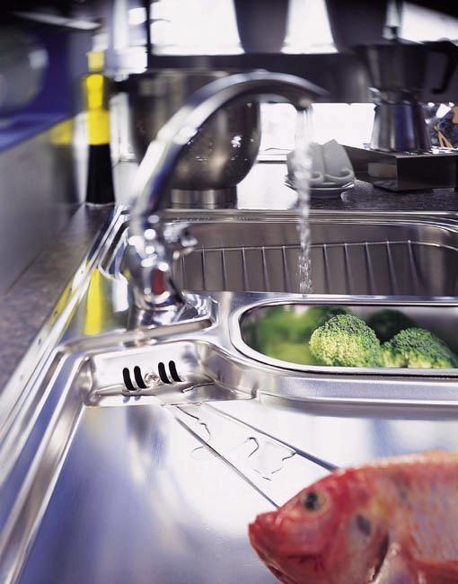 Example image of Astracast Sink Lausanne 1.5 bowl stainless kitchen sink, left drainer & Extras.
