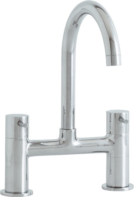 Larger image of Astracast Contemporary Shannon bridge kitchen mixer tap.